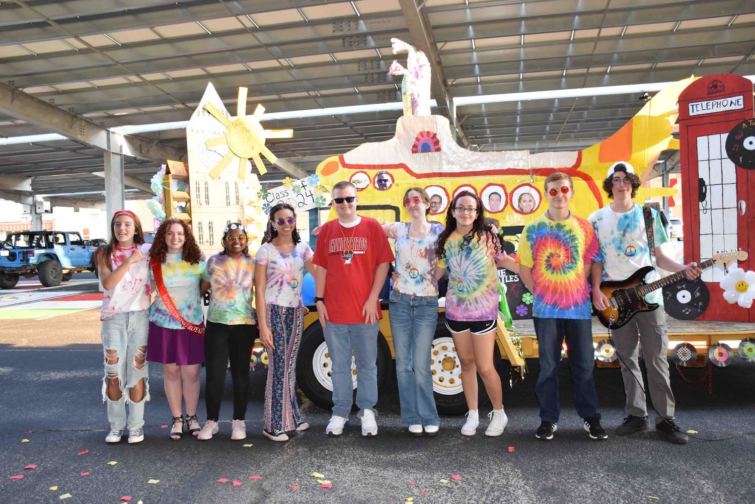The Junior Class of 2024’s Beatles-themed float took home the trophy for best homecoming float and skit.